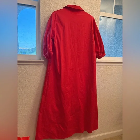 Hermoza Natalia Resort Wear & Quiet Luxury Susanna  Cinched Waist Maxi 💯% Cotton - Picture 12 of 14